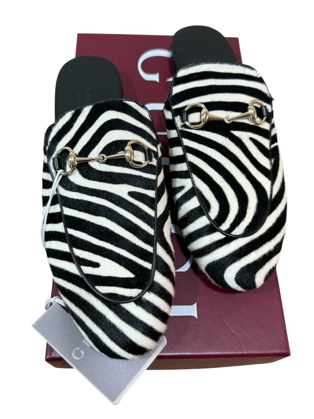 Gucci Princetown Horsebit Mule – Zebra Print Pony Hair – New in Box –  EU 39